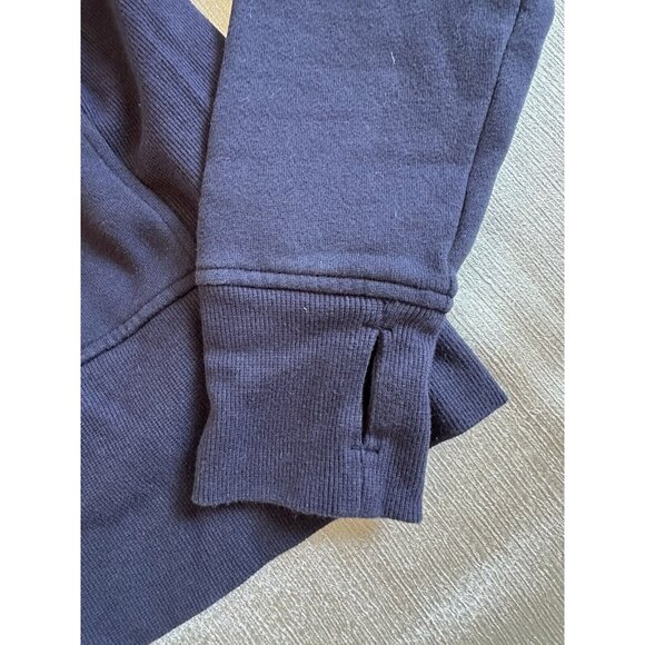 Lululemon Sweater Womens 6 Blue 1/4 Zip Pullover Mock Neck Flock Floral Navy - Picture 7 of 10